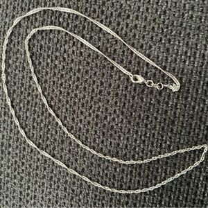 925 Silver Twisted Rope Necklace